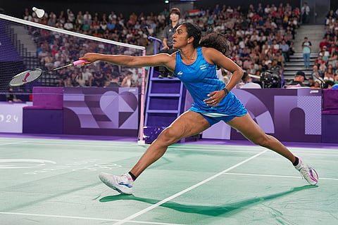 PV Sindhu vs  Kristin Kuuba during women's singles